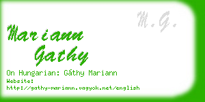 mariann gathy business card
