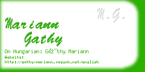 mariann gathy business card